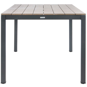 Safavieh BELDAN Outdoor Dining Table - Distressed Taupe with Grey Frame, Perfect for Casual Gatherings & Patios PAT4034A