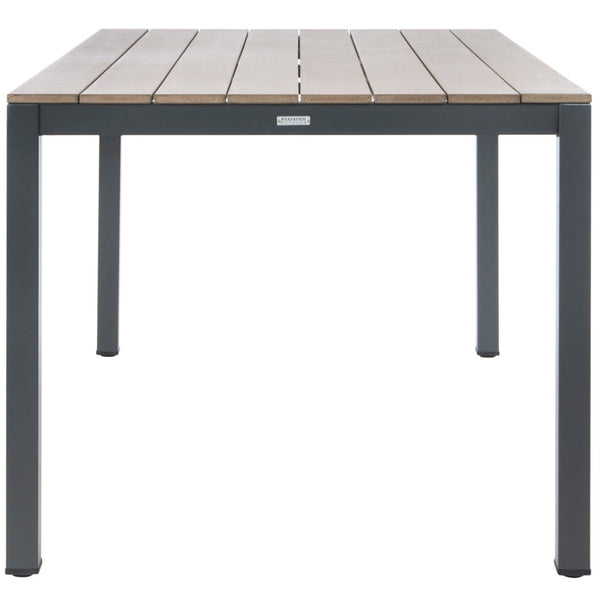 Safavieh BELDAN Outdoor Dining Table - Distressed Taupe with Grey Frame, Perfect for Casual Gatherings & Patios PAT4034A