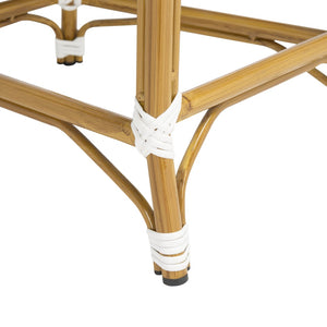 Safavieh ZAID Coastal-Inspired Bar Stool - Stylish Stackable Design for Outdoor Spaces, Patios & Decks White PAT4038C