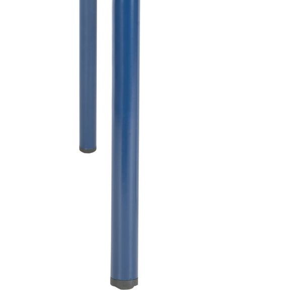 Safavieh RAYTON Stackable Patio Chair - Durable Navy Frame & Warm Brown Seat for Modern Outdoor Spaces PAT4039A-SET2