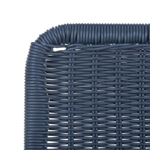 Safavieh HUTTON Chair in Navy - Modern Outdoor Easy Chair with Vintage Charm for Stylish Patios & Decks PAT4040A-SET2