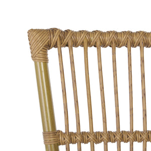 Safavieh Bora Armchair Set Of 2 - Elegant Natural Frame & Bamboo Seats For Luxurious Outdoor Comfort Natural 75% Aluminum 25% Plastic Wicker Pat4046a-set2