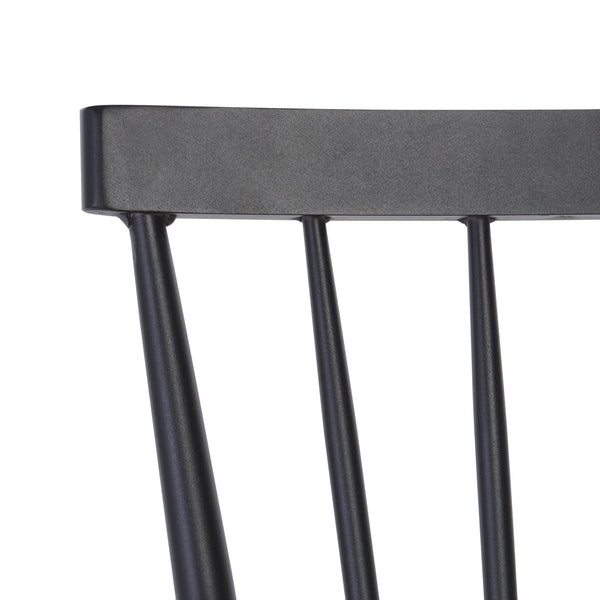 Safavieh Core Spindle Chair Set Of 2 - Elevate Your Outdoor Space With Sleek Design And Durability Today! Black 75% Aluminum 25% Plastic Wicker Pat4047a-set2