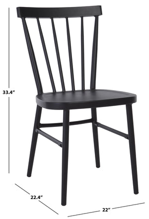 Safavieh Core Spindle Chair Set Of 2 - Elevate Your Outdoor Space With Sleek Design And Durability Today! Black 75% Aluminum 25% Plastic Wicker Pat4047a-set2