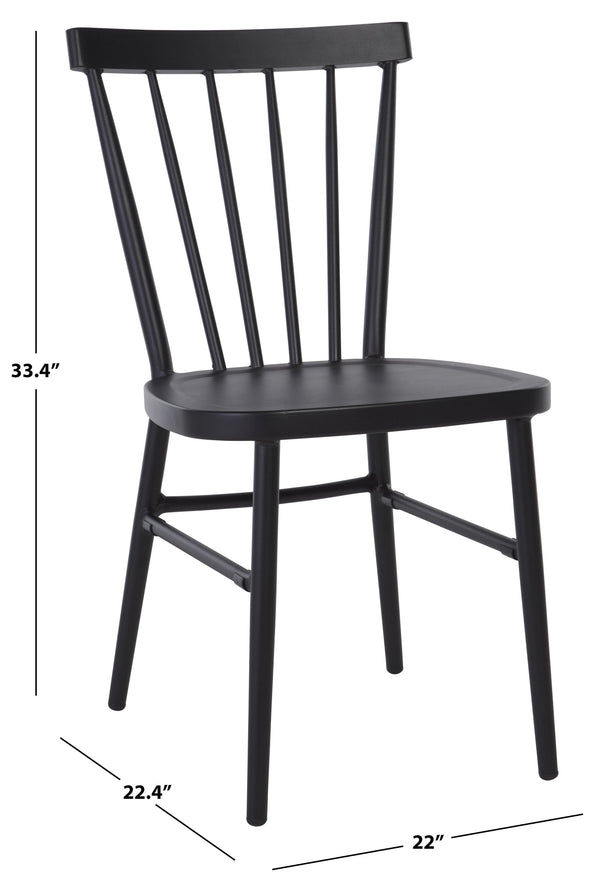 Safavieh Core Spindle Chair Set Of 2 - Elevate Your Outdoor Space With Sleek Design And Durability Today! Black 75% Aluminum 25% Plastic Wicker Pat4047a-set2