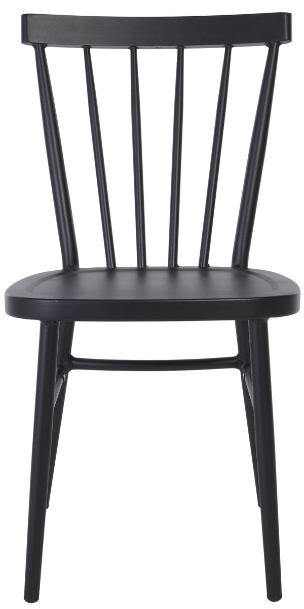 Safavieh Core Spindle Chair Set Of 2 - Elevate Your Outdoor Space With Sleek Design And Durability Today! Black 75% Aluminum 25% Plastic Wicker Pat4047a-set2