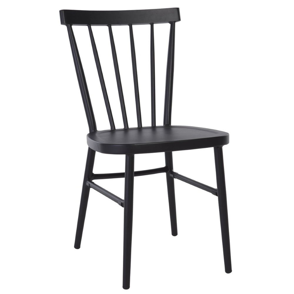 Safavieh CORE Spindle Chair Set of 2 - Modern Outdoor Seating with Weather-Resistant Design for Patios Black PAT4047A-SET2