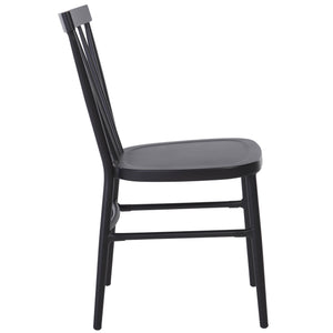 Safavieh Core Spindle Chair Set Of 2 - Elevate Your Outdoor Space With Sleek Design And Durability Today! Black 75% Aluminum 25% Plastic Wicker Pat4047a-set2