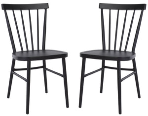 Safavieh Core Spindle Chair Set Of 2 - Elevate Your Outdoor Space With Sleek Design And Durability Today! Black 75% Aluminum 25% Plastic Wicker Pat4047a-set2