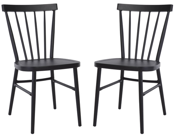 Safavieh Core Spindle Chair Set Of 2 - Elevate Your Outdoor Space With Sleek Design And Durability Today! Black 75% Aluminum 25% Plastic Wicker Pat4047a-set2