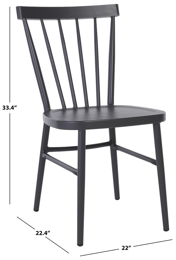 Safavieh Core Spindle Chair Set Of 2 - Elevate Your Outdoor Space With Sleek Design And Durability Today! Grey 75% Aluminum 25% Plastic Wicker Pat4047b-set2