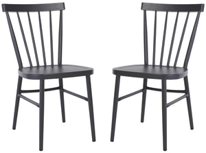 Safavieh Core Spindle Chair Set Of 2 - Elevate Your Outdoor Space With Sleek Design And Durability Today! Grey 75% Aluminum 25% Plastic Wicker Pat4047b-set2