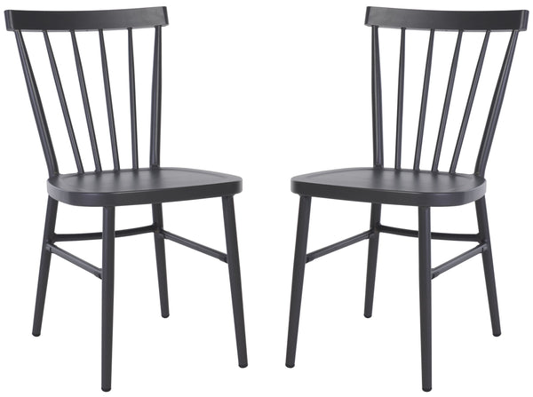 Safavieh Core Spindle Chair Set Of 2 - Elevate Your Outdoor Space With Sleek Design And Durability Today! Grey 75% Aluminum 25% Plastic Wicker Pat4047b-set2