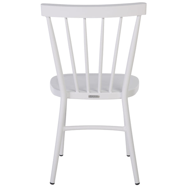 Safavieh Core Spindle Chair Set Of 2 - Elevate Your Outdoor Space With Sleek Design And Durability Today! White 75% Aluminum 25% Plastic Wicker Pat4047c-set2