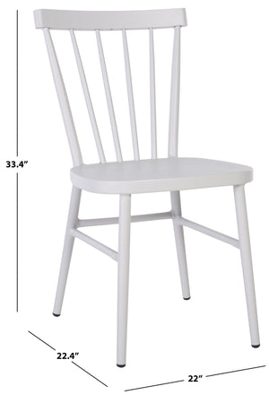Safavieh Core Spindle Chair Set Of 2 - Elevate Your Outdoor Space With Sleek Design And Durability Today! White 75% Aluminum 25% Plastic Wicker Pat4047c-set2