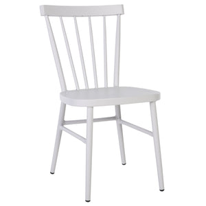 Safavieh Core Spindle Chair Set Of 2 - Elevate Your Outdoor Space With Sleek Design And Durability Today! White 75% Aluminum 25% Plastic Wicker Pat4047c-set2
