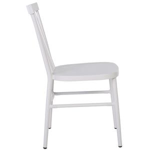 Safavieh Core Spindle Chair Set Of 2 - Elevate Your Outdoor Space With Sleek Design And Durability Today! White 75% Aluminum 25% Plastic Wicker Pat4047c-set2