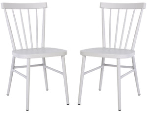 Safavieh Core Spindle Chair Set Of 2 - Elevate Your Outdoor Space With Sleek Design And Durability Today! White 75% Aluminum 25% Plastic Wicker Pat4047c-set2