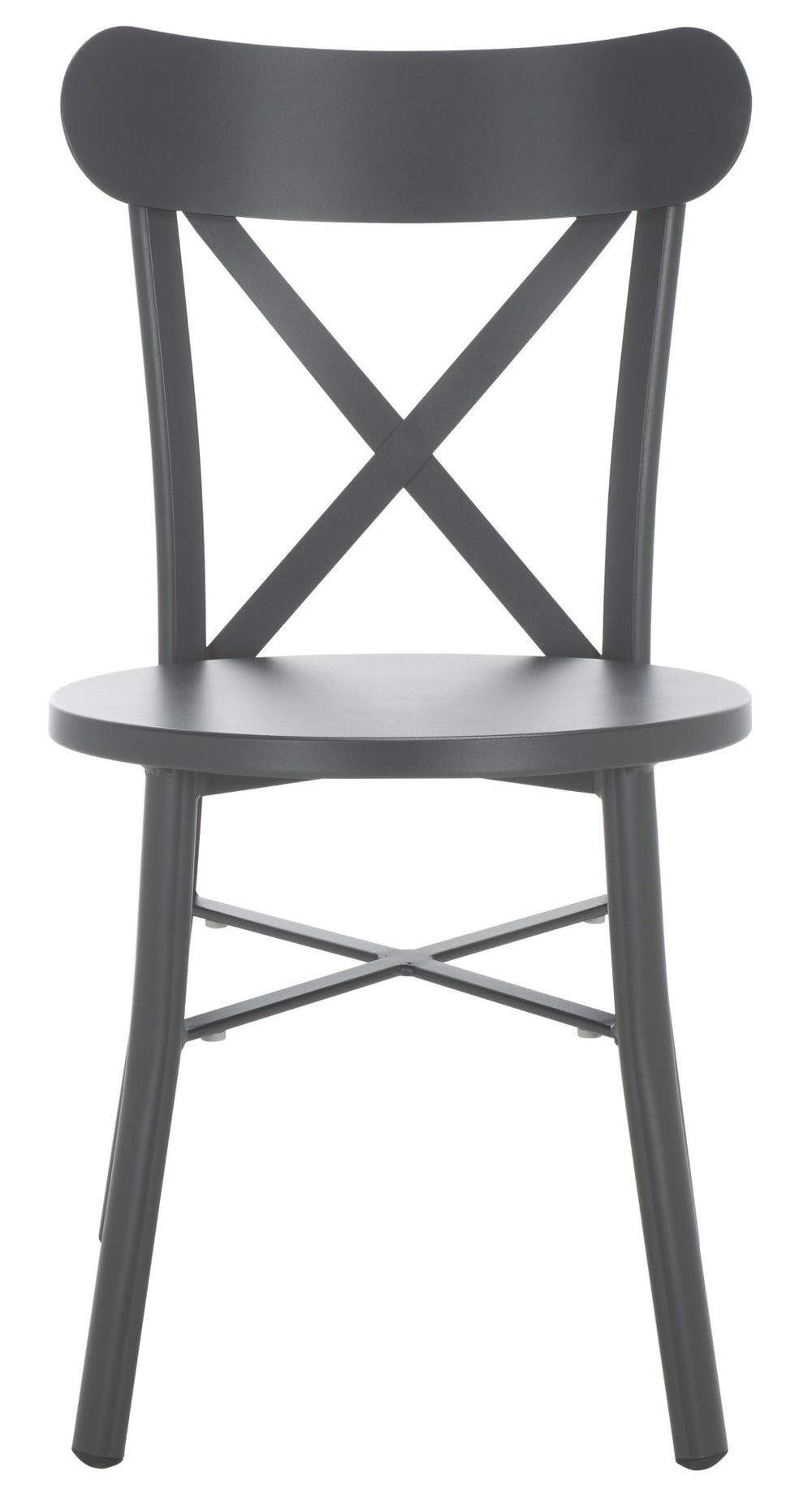 Safavieh CORE Cross Back Chair Set of 2 - Elegant Outdoor Seating for Patios, Gardens, and Balconies Grey PAT4048B-SET2