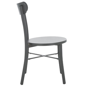 Safavieh CORE Cross Back Chair Set of 2 - Elegant Outdoor Seating for Patios, Gardens, and Balconies Grey PAT4048B-SET2