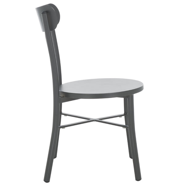 Safavieh CORE Cross Back Chair Set of 2 - Elegant Outdoor Seating for Patios, Gardens, and Balconies Grey PAT4048B-SET2
