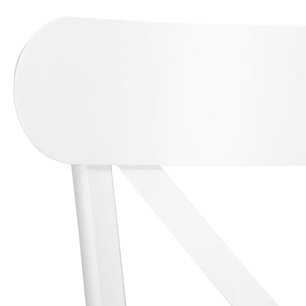 Safavieh CORE Cross Back Chair Set of 2 - Elegant Outdoor Seating for Patios, Gardens, and Balconies White PAT4048C-SET2
