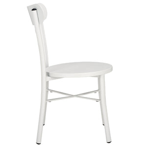 Safavieh CORE Cross Back Chair Set of 2 - Elegant Outdoor Seating for Patios, Gardens, and Balconies White PAT4048C-SET2