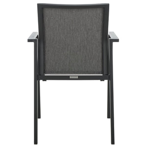 Safavieh DEXTER Armchair Set of 2 - Stylish, Durable Seating for Indoor and Outdoor Spaces, Modern Design Black PAT4049A-SET2