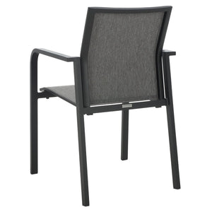 Safavieh DEXTER Armchair Set of 2 - Stylish, Durable Seating for Indoor and Outdoor Spaces, Modern Design Black PAT4049A-SET2