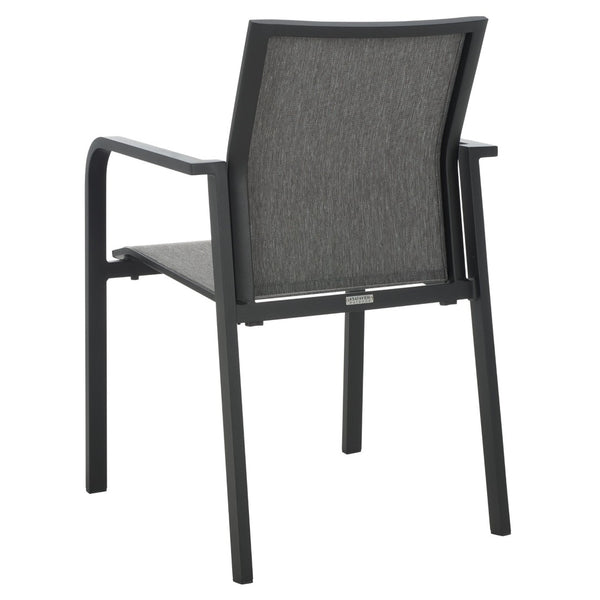 Safavieh DEXTER Armchair Set of 2 - Stylish, Durable Seating for Indoor and Outdoor Spaces, Modern Design Black PAT4049A-SET2