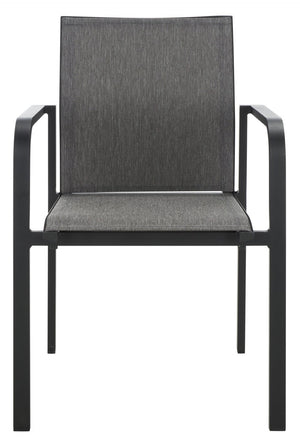 Safavieh DEXTER Armchair Set of 2 - Stylish, Durable Seating for Indoor and Outdoor Spaces, Modern Design Black PAT4049A-SET2