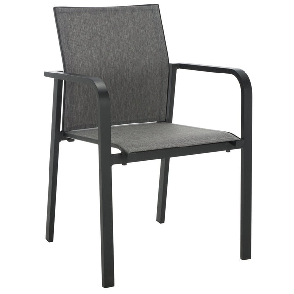 Safavieh DEXTER Armchair Set of 2 - Stylish, Durable Seating for Indoor and Outdoor Spaces, Modern Design Black PAT4049A-SET2