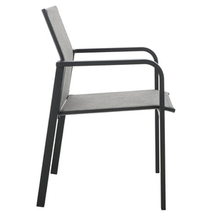 Safavieh DEXTER Armchair Set of 2 - Stylish, Durable Seating for Indoor and Outdoor Spaces, Modern Design Black PAT4049A-SET2