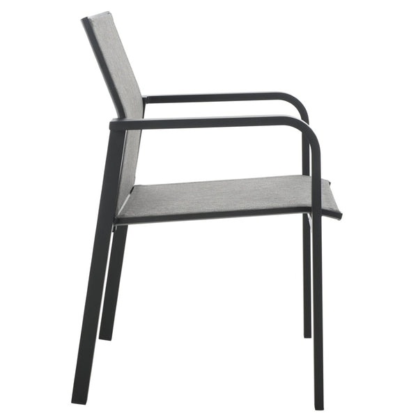 Safavieh DEXTER Armchair Set of 2 - Stylish, Durable Seating for Indoor and Outdoor Spaces, Modern Design Black PAT4049A-SET2