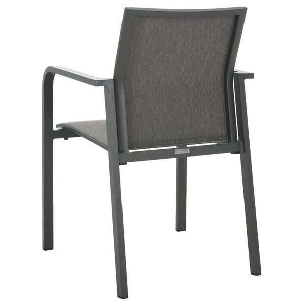 Safavieh DEXTER Armchair Set of 2 - Stylish, Durable Seating for Indoor and Outdoor Spaces, Modern Design Grey PAT4049B-SET2