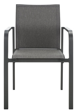 Safavieh DEXTER Armchair Set of 2 - Stylish, Durable Seating for Indoor and Outdoor Spaces, Modern Design Grey PAT4049B-SET2