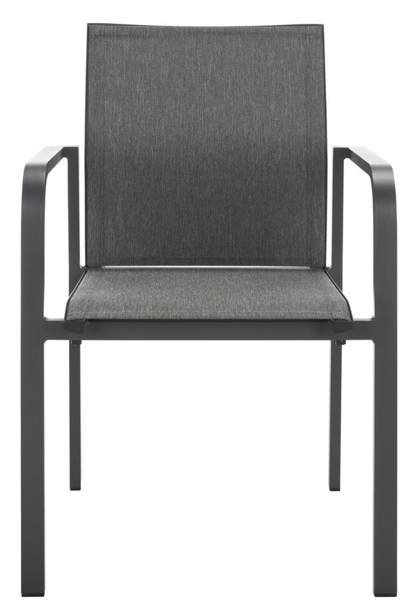 Safavieh DEXTER Armchair Set of 2 - Stylish, Durable Seating for Indoor and Outdoor Spaces, Modern Design Grey PAT4049B-SET2