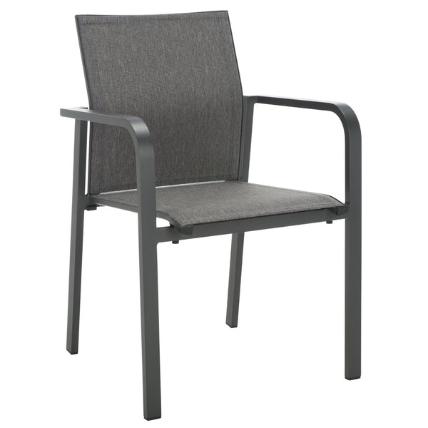 Safavieh DEXTER Armchair Set of 2 - Stylish, Durable Seating for Indoor and Outdoor Spaces, Modern Design Grey PAT4049B-SET2