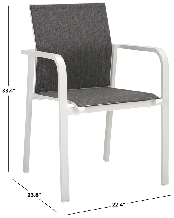 Safavieh Dexter Armchair Set Of 2 - Modern Outdoor Seating For Stylish Comfort And Durability In Any Space White 75% Aluminum 25% Plastic Wicker Pat4049c-set2