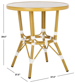 Safavieh Pomona Bistro Table White/Bamboo PAT4051A
