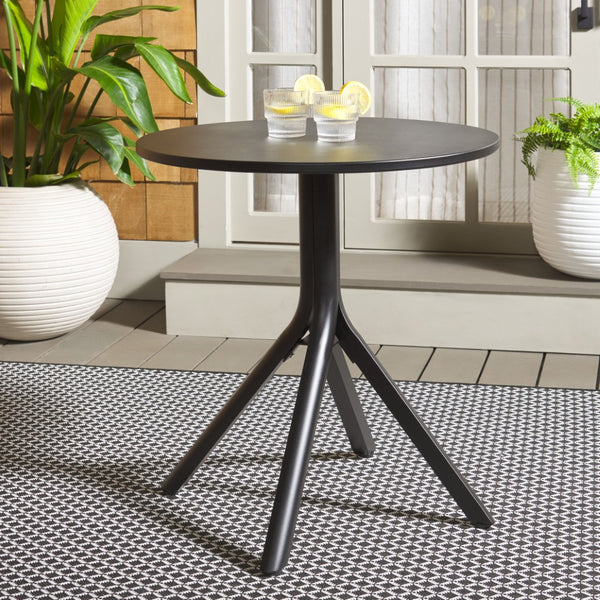 Safavieh CORE Bistro Table - Elegant Black Outdoor Furniture for Patios, Gardens, and Cozy Alfresco Dining PAT4052A
