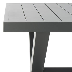 Safavieh CORE Dining Table - Modern Outdoor Centerpiece with Durable Design for Effortless Entertaining Grey PAT4053B