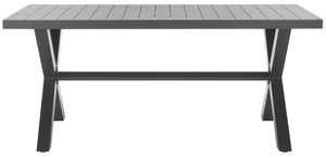 Safavieh CORE Dining Table - Modern Outdoor Centerpiece with Durable Design for Effortless Entertaining Grey PAT4053B