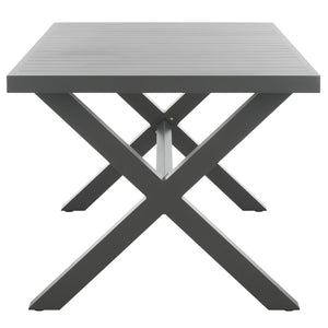 Safavieh CORE Dining Table - Modern Outdoor Centerpiece with Durable Design for Effortless Entertaining Grey PAT4053B