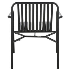Safavieh CORE Armchair - Stylish Outdoor Seating with Durable Design for Modern Patios and Relaxation Spaces Black PAT4054A-SET2