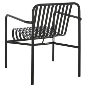 Safavieh CORE Armchair - Stylish Outdoor Seating with Durable Design for Modern Patios and Relaxation Spaces Black PAT4054A-SET2