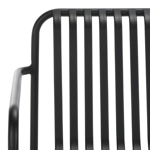 Safavieh CORE Armchair - Stylish Outdoor Seating with Durable Design for Modern Patios and Relaxation Spaces Black PAT4054A-SET2