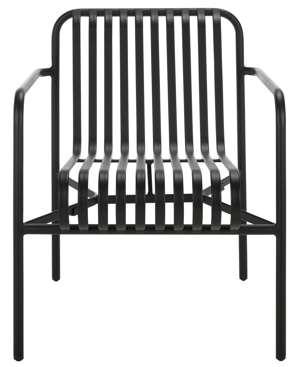 Safavieh Core Armchair Outdoor - Stylish, Durable Aluminum Seating For Your Patio, Garden, Or Balcony Comfort Black 75% Aluminum 25% Plastic Wicker Pat4054a-set2