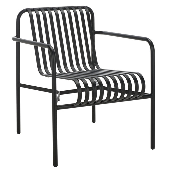 Safavieh CORE Armchair - Stylish Outdoor Seating with Durable Design for Modern Patios and Relaxation Spaces Black PAT4054A-SET2