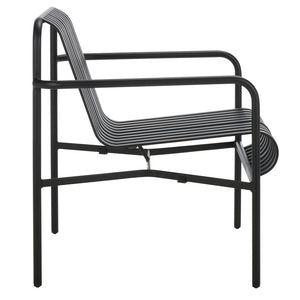 Safavieh CORE Armchair - Stylish Outdoor Seating with Durable Design for Modern Patios and Relaxation Spaces Black PAT4054A-SET2